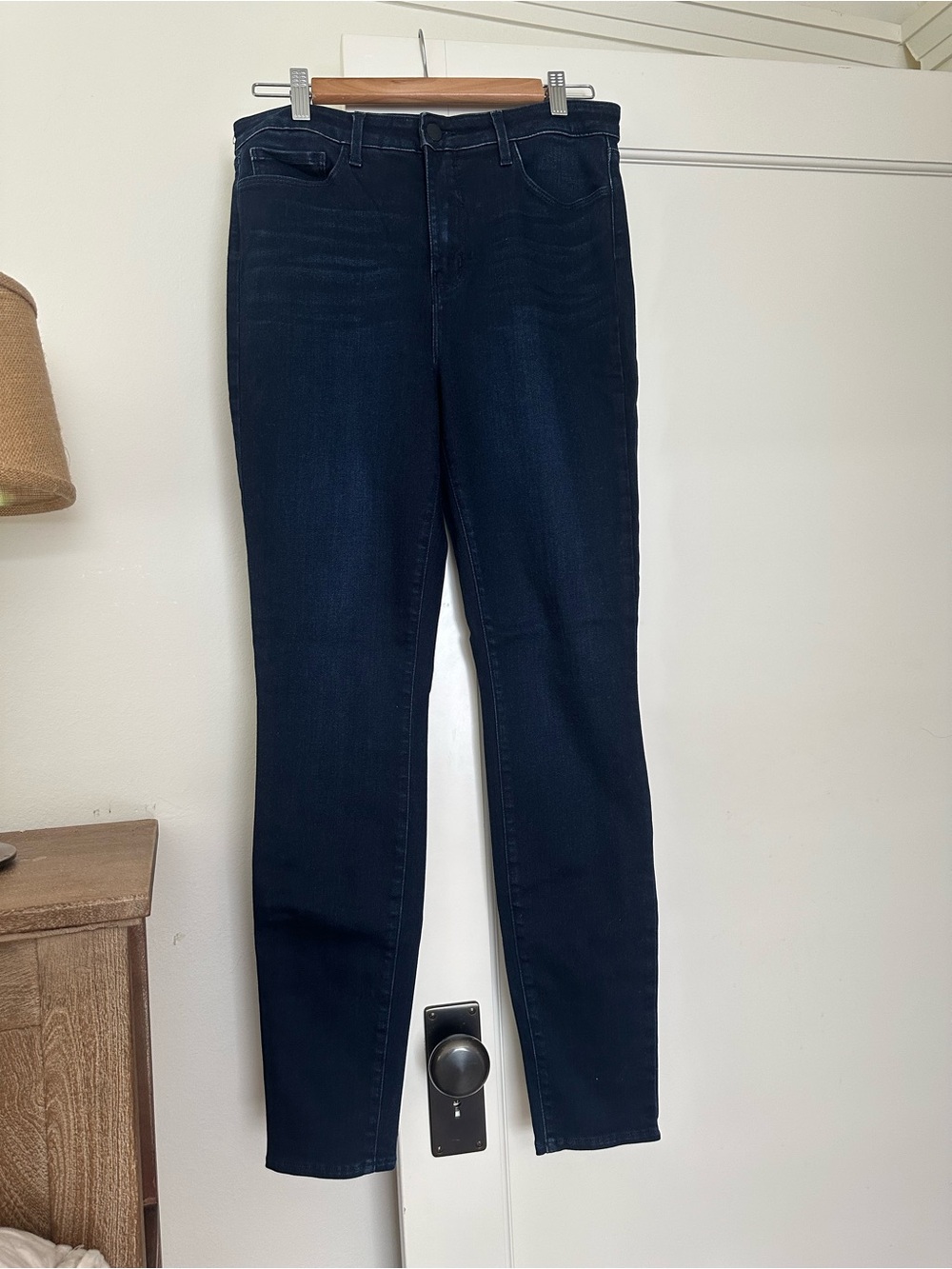 L'AGENCE “Marguerite” High-Rise Skinny Jeans in Marino Blue